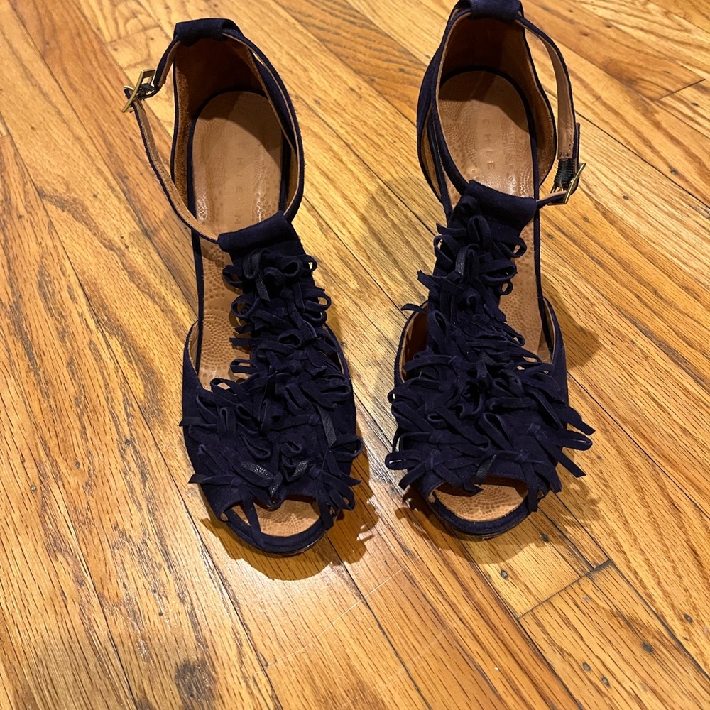 Chie Mihara purple suede heels 38/7.5
